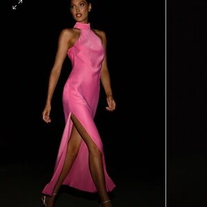 Meshki Vibrant Pink Backless Dress